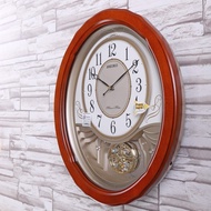 [TimeYourTime] Seiko Melodies In Motion QXM351B Rotating Pendulum Wooden case Wall Clock QXM351