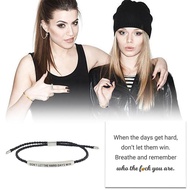 Don't Let The Hard Days Win Inspire Bracelet Titanium Steel Braided Design With Engraved E3b9