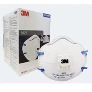 1 Box = 10 3M 8822 Masks with P2 standard valve and neck strap to prevent fine dust, antibacterial, 