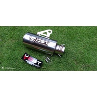 Original DST Racing Motorcycle Exhaust full Stainless Steel Exhaust universal intel 50mm