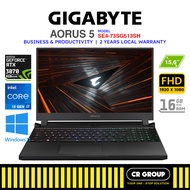 [CR GROUP X SHOPEE] AORUS 5 SE4-73SG513SH / 12th Gen i7-12700H / RTX 3070 8GB GDDR6 / 15.6 FHD 360Hz 16GB RAM (2Yrs)