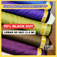 Kain Langsir Semi Blackout Plain Bidang 60 inci - DF 0516