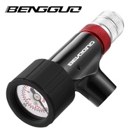 ที่เติมลมจักรยาน CO2พร้อมปั๊มลมยางรถยนต์เกจวัดความดันเร็วสำหรับ Mtb/ จักรยานเสือหมอบรองรับวาล์ว Pres