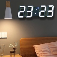 Digital Table LED Clock Home Office 3D LED White Wall Clock Desk 12/24hrs Smart Watch