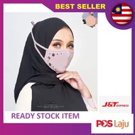 barang kemas 🔥SUPER CHEAP🔥face mask kain jovian bunga inspired washable ikat belakang hijab friendly double mask (READ