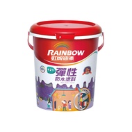 [特價]【Rainbow_虹牌油漆】421 水性彈性面漆 有光（1加侖裝）白色