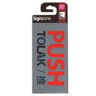 Signzone Peel & Stick Metallic Sticker - PUSH (R01-57)