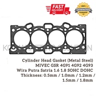 Cylinder Head Gasket (Metal Steel) MIVEC GSR 4G91 4G92 4G93 (0.5mm / 1.0mm / 1.2mm / 1.5mm / 1.8mm)
