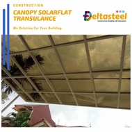 Kanopi baja ringan atap solarflat datar transparan