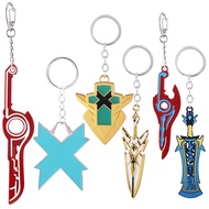 Game Peripheral Xenoblade 2 Rex Flame Nia Protagonist Weapon Keychain Cartoon Alloy Pendant