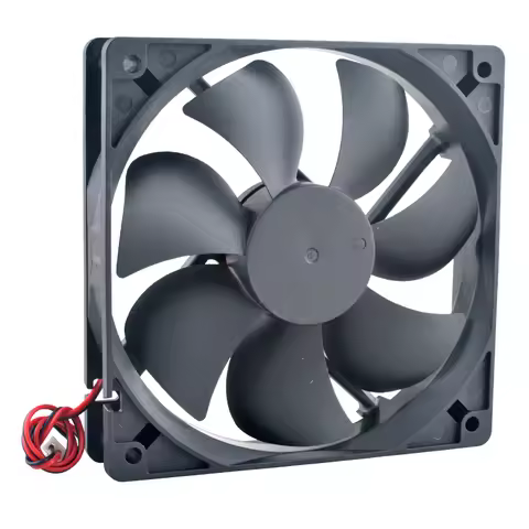 120mm Axial Flow Cooling Fan DC5V/12V/24V 2Pin 120x120x25mm for Chassis Power Frequency Converter AC