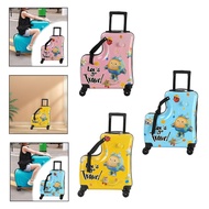 [trdfdv] 20 inch Kids Luggage Ride on Suitcase with Wheels Trips Lightweight Compact Ride on Luggage