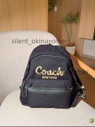 Coach 蔻馳黑丹寧 Demin Cargo 雙肩包雙肩背包