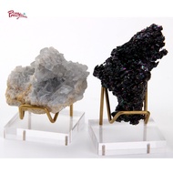 Prettyia Metal Arm Mineral Display Stand Holder Acrylic Base For Crystal Minerals Ores Agate Rocks Stones Display