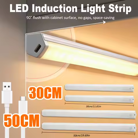 Space Design LED Sensor Light Strip Night Light Wine Cabinet Wardrobe Light Bedside Wall Light 3-Lev