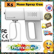 [FAST SHIPPING] K5 Nano Spray Gun Wireless Portable Blue Light Disinfection Gun Atomizer Sanitizer