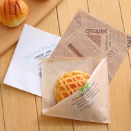 100PCS 15CM Triangle Bag Sandwich Paper Bag Donut bag Burger bag Bakery Paper Bag Waffle Paper Bag
