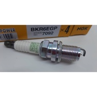 NGK หัวเทียน BKR6EGP 7092 G-POWER PLATINUM หัวเทียนเข็ม จำนวน 4 ตัว