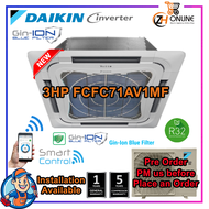 New 3.0HP DAIKIN Inverter Cassette Wifi FCFC71A Ceiling Cassette Inverter FCFC-A Series FCFC71AV1MF &amp; RZFC71AGVMM Btu 24,200 (10,900-27,300)