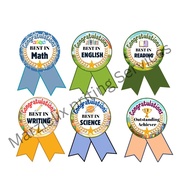 Academic Award Ribbon Badges (Uncut)