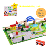 [Voucher 10k]Đồ chơi gỗ thông minh - bộ lắp ráp mô hình thành phố giao thông cao tốc
