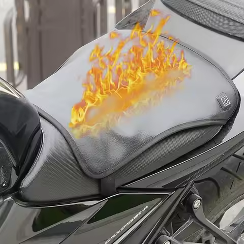 12V Heated Seat Cushion Universal for Motorcycle ATV Raptor 700 R1200GS F800GS MT07 MT09 Winter Warm