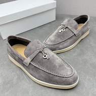 fgf Sheepskin Suede Loafers - Comfortable Flat Women's Shoes