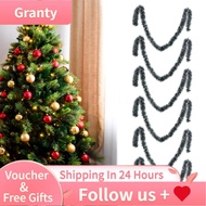 granty 6 Pcs Vivid Lifelike Dark Green White Artificial Christmas Garland - Ideal Party Deco Greens 