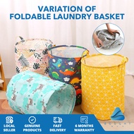 Foldable Canvas Laundry Basket - Standing Bag, Spacious, Stylish & Durable, Waterproof