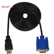 HDTV  Gold Male To VGA HD-15 Male 15Pin Adapter Cable 6FT 1.8M 1080P