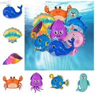 QQMALL Kids Birthday Party Decoration, Lantern Fish/Sea Snail/Seahorse Octopus/Shark/Crab/Whale/Shell/Sea Lion Ocean Animal Aluminum Foil Balloon, Inflatable Baby Shower Supplies