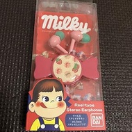 Peko-chan Strawberry Milky Reel Style Stereo Earphones