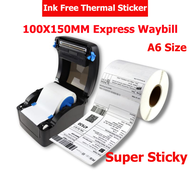 A6 100*150 Sticker label Adhesive Thermal Paper Roll Fold 100x150 (500pcs) Thermal Paper