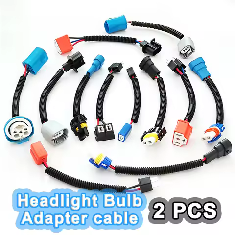 H11 to H1 Adapter Cable H7 Headlight Bulb Wire Car Fog Light Convert 9007 Socket Harness Moto Headla