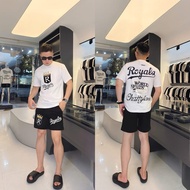 Unisex T-shirt Set TH337 printed, 2C Cotton Material, Short Sleeves, Loose Form 260g, High Quality P