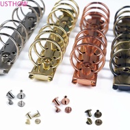 USTHOW Spiral Rings Binder Clip Notebook A5 A6 A7 with Screw Metal File Folder Refillable
