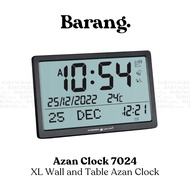 XL Table and Wall Azan Clock with Prayer Time Display by Al Harameen (HA-7024) - Digital Alarm Clock for Muslims