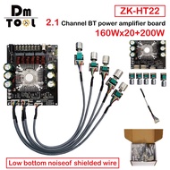 ZK-HT22 160WX2 + 220W 5.1โมดูลบอร์ดเครื่องขยายเสียงบลูทูธ2.1ช่อง15V-36V TDA7498E ซับวูฟเฟอร์ออดิโอพล