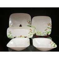 CORELLE 6PCS SQUARE DINNER SET