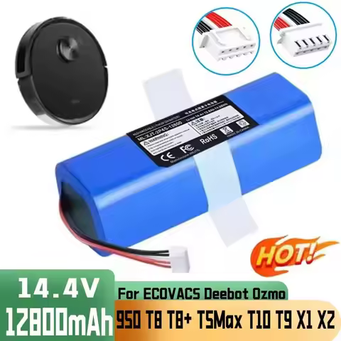 High-capacity Battery 12800mAh For ECOVACS Deebot Ozmo 950 T8 T8+ T5Max Power Hero T10 T9 X1 DX65 DX