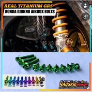 REAL TITANIUM GR5 HONDA GIORNO AIRBOX BOLTS WITH HOLDER BOLTS 10pcs set GR5 Titanium