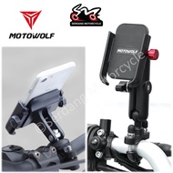 MOTOWOLF Phone Holder Motorcycle Bicycle GPS Handphone Bike Motor Pemegang Telefon Basikal MDL2821
