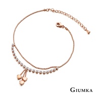 GIUMKA GIUMKA Love Heart Anklet Finely Plated White K Ladies Anklet ML00005