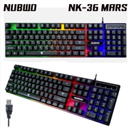 (NK036) KEYBOARD (คีย์บอร์ด) NUBWO NK36 MARS (RUBBER DOME) (RAINBOW LED) (EN/TH)ประกัน 1ปี