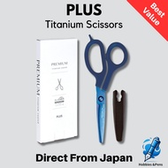 Plus Fit Cut Curve Premium Titanium Scissors Rust Resistant Non-Stick Blade 30° Sharpness