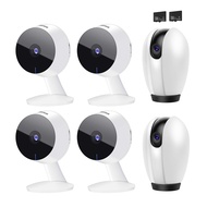 Security Cameras for Home + 2X 32GB SD Cards,PT Home Security Camera System with Motion Detection,Tw