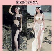 BIKINI EMMA 2-Piece Wool Bikini Set with Charming Bright Stone Concealer