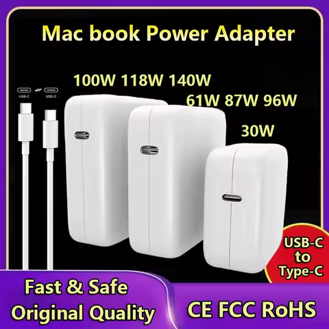 PD 30W 61W 87W 96W USB C Charger Power Adapter for MacBook Pro 16, 15, 13 inch, New Air 13 inch 2020