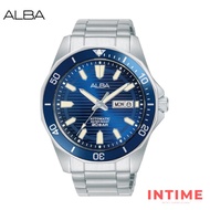 ALBA AL4453X Automatic Blue Dial Mineral Crystal Glass Stainless Steel Case & Strap Watch