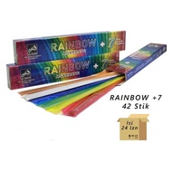 Buhur Stick Arab Rainbow +7 Warna Isi 42 Stick / Dupa Lidi Wangi Aromatherapi